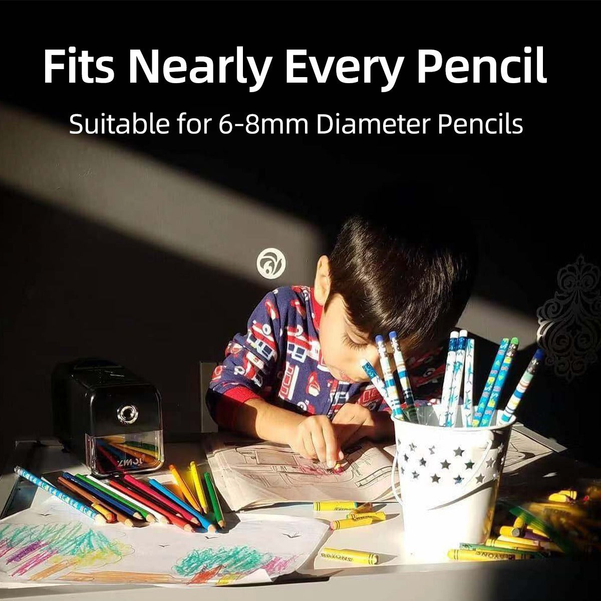 Electric Heavy-Duty Pencil Sharpener for Classrooms
