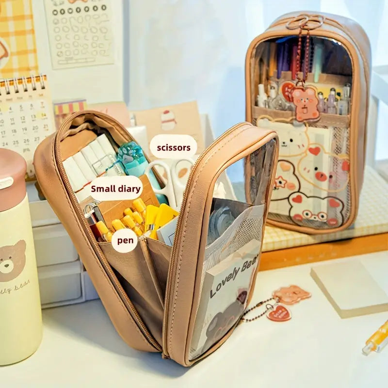 Cute Waterproof Multi-layer Pencil Case for Students