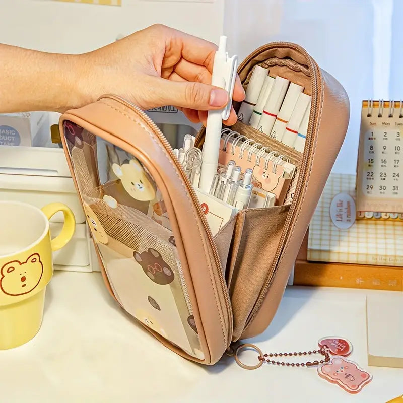 Cute Waterproof Multi-layer Pencil Case for Students