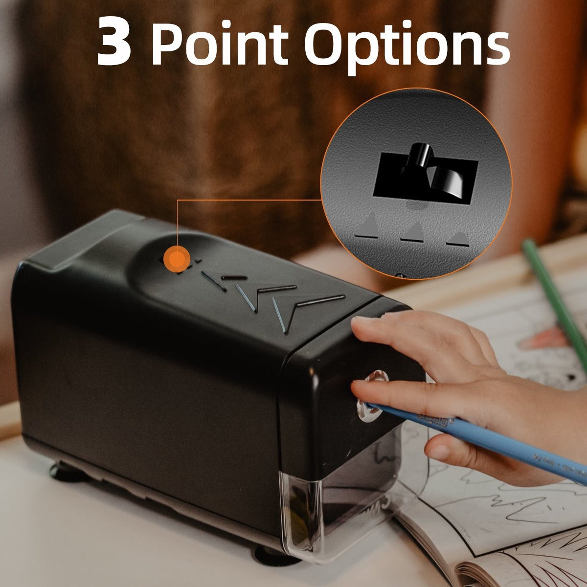 Electric Heavy-Duty Pencil Sharpener for Classrooms