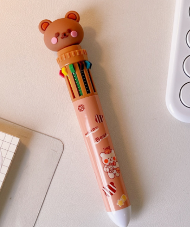 10-in-1 Cartoon Cute Little Bear Multi-color Pen